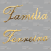 Manuscrito de Bronze Com Nome da Família