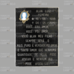 Placa Para Túmulo de Alumínio (Antimônio) Com Foto e Mensagem