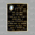 Placa de Bronze Para Túmulo Com Foto e Mensagem
