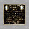 Jazigo de Bronze Para Túmulo Com 2 Nomes e Mensagem