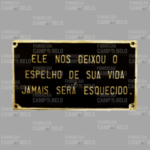 Placa de Bronze Para Túmulo Com Mensagem