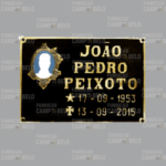 Placa de Bronze para Túmulo Com Foto