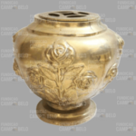 Vaso de Bronze Com Detalhe Florido