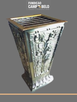 Vaso de Bronze Cesto Pequeno 35cm