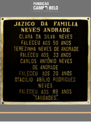 Placa de Bronze jazigo para tumulo com 4 nomes e mensagem