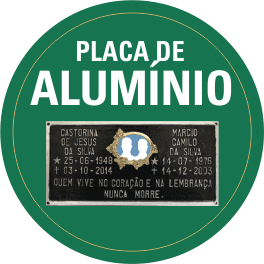 Placa para Tumulo - Placas de Metal - Fundição Campo Belo