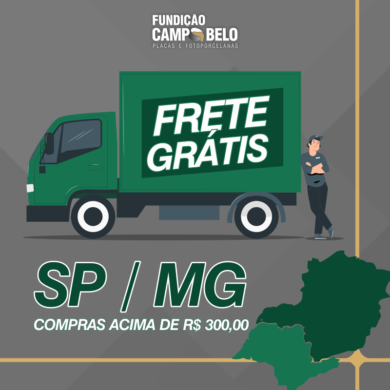 Placa para Túmulo com Frete Grátis - Fundição Campo Belo - Placas de Metal